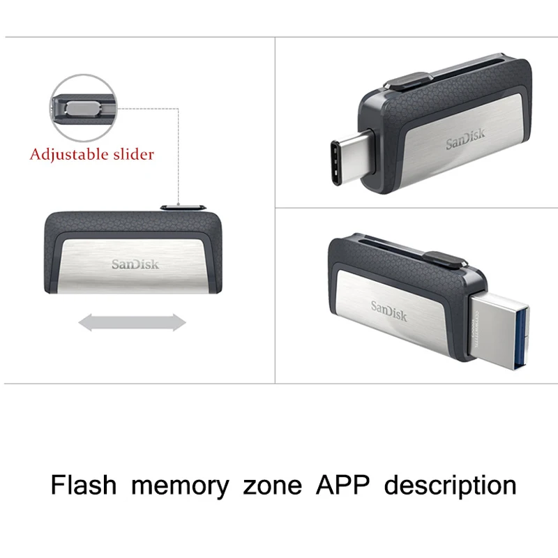 SanDisk Ultra Dual Drive usb type-C 128 ГБ USB 3,1 флеш-накопитель 64 Гб мини USB Флешка 32 ГБ флеш-накопители 16 Гб Flash Bellek SDDDC2