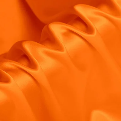 Цвет № 25-48, продается Лот(6 м/лот), 19 мм, шелковая ткань шармёз(тонкий атлас), чистый цвет - Цвет: 37 orange
