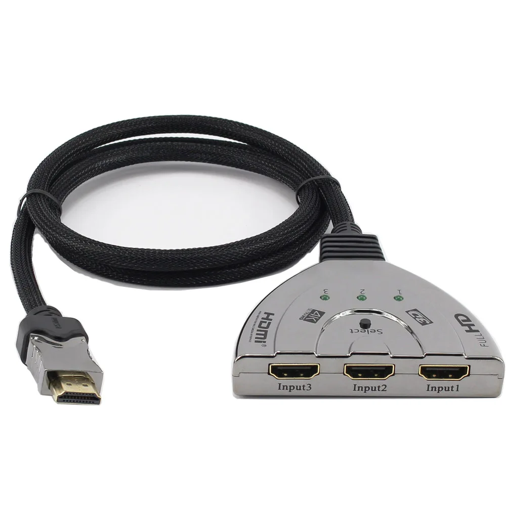 Hdmi переключатель 3X1 3 порта в 1 выход HDMI HDCP 1080P HD Hub V1.4B сплиттер адаптер кабель для