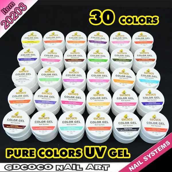 

#20203 New nail art professional CANNI 30 color pure color uv gel kit, uv color paint gel kit,uv color gel kit
