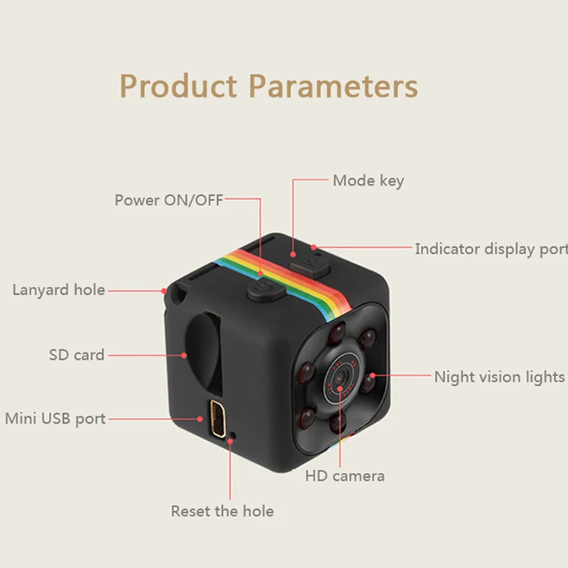 Мини камера SMARCENT SQ11 видеокамера HD 1080 P тайная с ночным видением датчиком движения