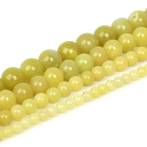 Lemon Beads 4/6/8/10 мм Натуральный Камень Бисер пурпурные аметисты бирюзой тигровый глаз Круглые бусины для самостоятельного изготовления ювелирных изделий браслет Цепочки и ожерелья - Цвет: Lemon Beads
