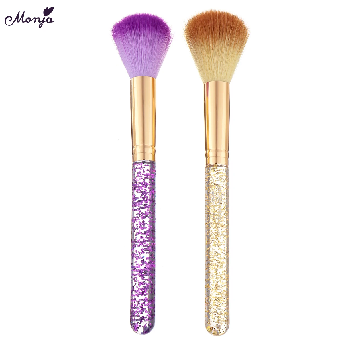 

Monja Nail Art Dust Cleaning Brush Acrylic Handle Soft Hair Cleaner Acrylic UV Gel Powder Removal Pen Manicure Tool