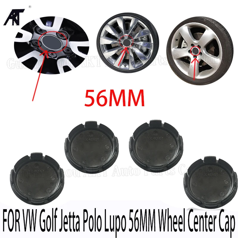 

4Pcs/set 56mm Car Wheel Center Hub Cap Covers 1J0 601 171 Emblem LOGO Fit For Volkswagen PASSAT 1J0601171 Car Styling