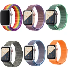 Высокое качество тканый нейлоновый ремешок для apple watch, 38 мм, 42 мм, 40 мм 44 наручный ремешок для наручных часов iwatch, 4 серии 1/2/3 для мужчин и женщин
