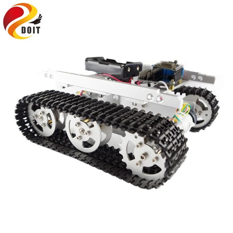 Doit Wi-Fi RC металлический робот танк T100 от nodemcu Development Kit с L293D Двигатель щит контролируется приложение телефон DIY RC игрушки