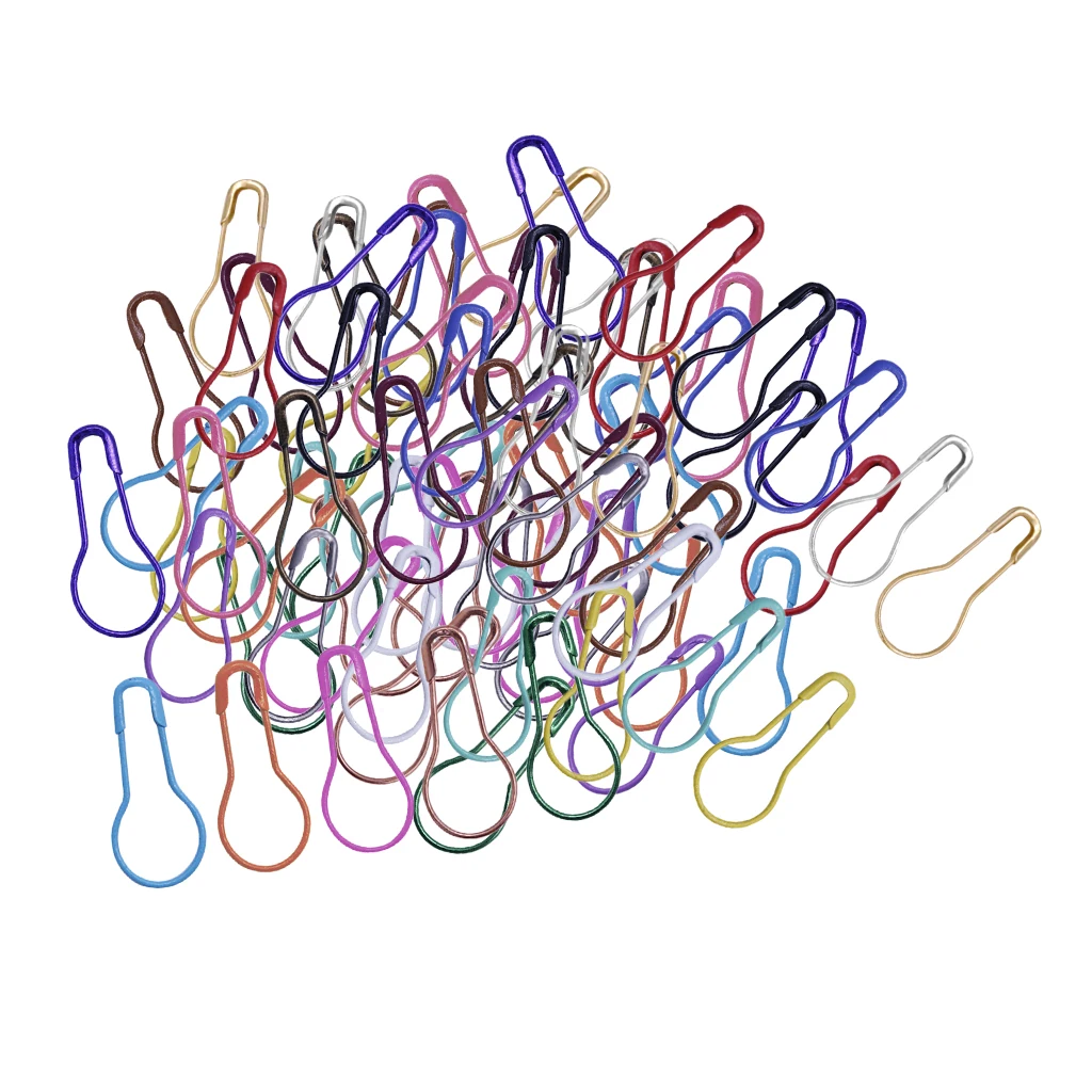 100 Pieces Mixed Color Gourd Safety Pins Calabash Shape Markers Pins Crafts Supplies Stitch Knitting Point Holder