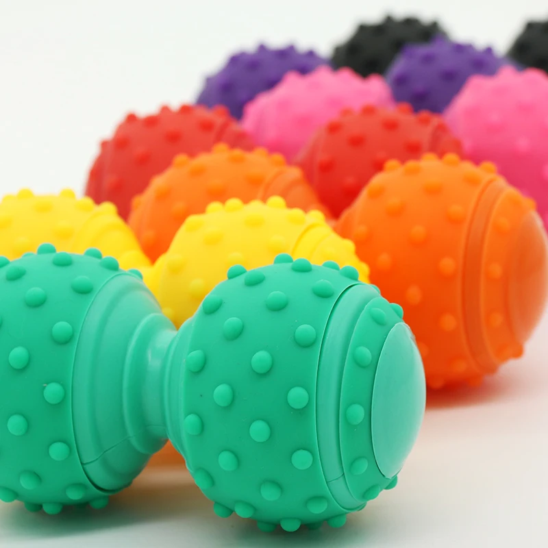 2PCS Yoga Massage Ball Peanut Ball Food grade Silica Gel Release Muscle Rehabilitation Exercise