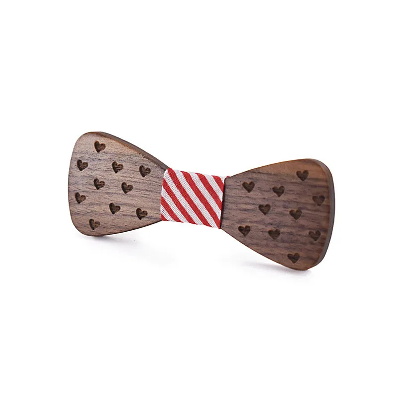 Детские деревянные галстуки-бабочки для маленьких мальчиков, одежда, аксессуары, однотонные детские галстуки-бабочки в горошек - Цвет: 13
