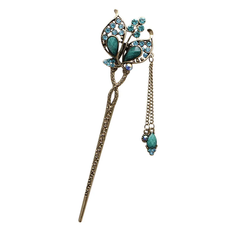 

Various Fashion Women Elegant Bobby Pin Colorful Hairpin Rhinestone Hair Stick
