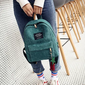 

backpack women mochila feminina Women's Fashion Canvas Tassel School Bags Travel Backpack Bag sandalias mujer 2019 6.226