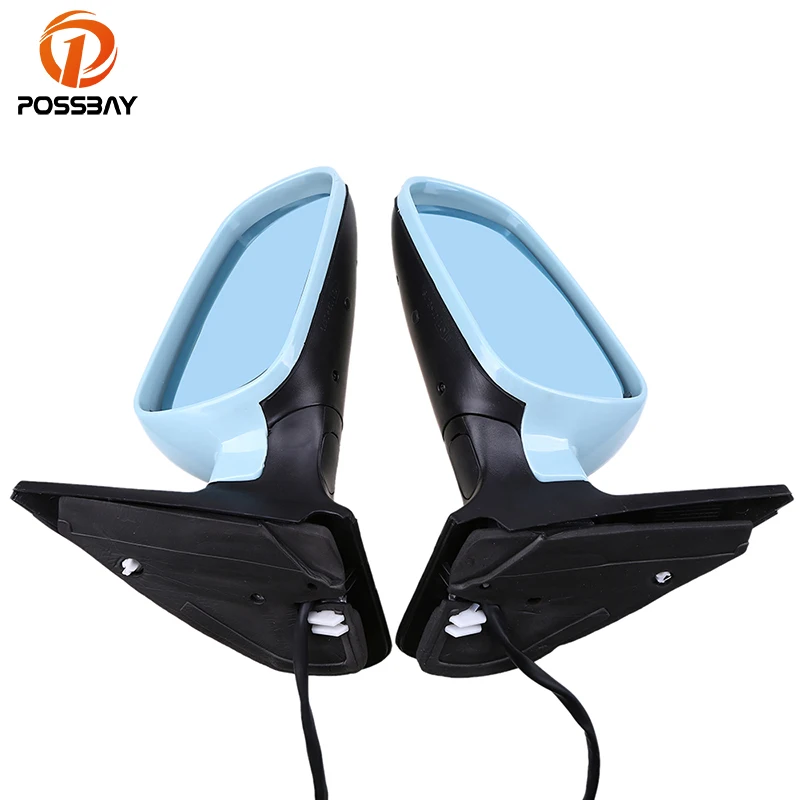 

POSSBAY Blue Lens Glasses Car Rearview Mirror for VW Jetta MK4 1999-2005 Front Door Mirrors for VW Golf/R32/GTI/Rabbit 2004