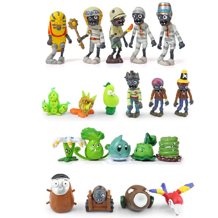 20 шт./компл. игры РПЗ С изображением героев Plants vs Zombies 2 Растения против Зомби мини