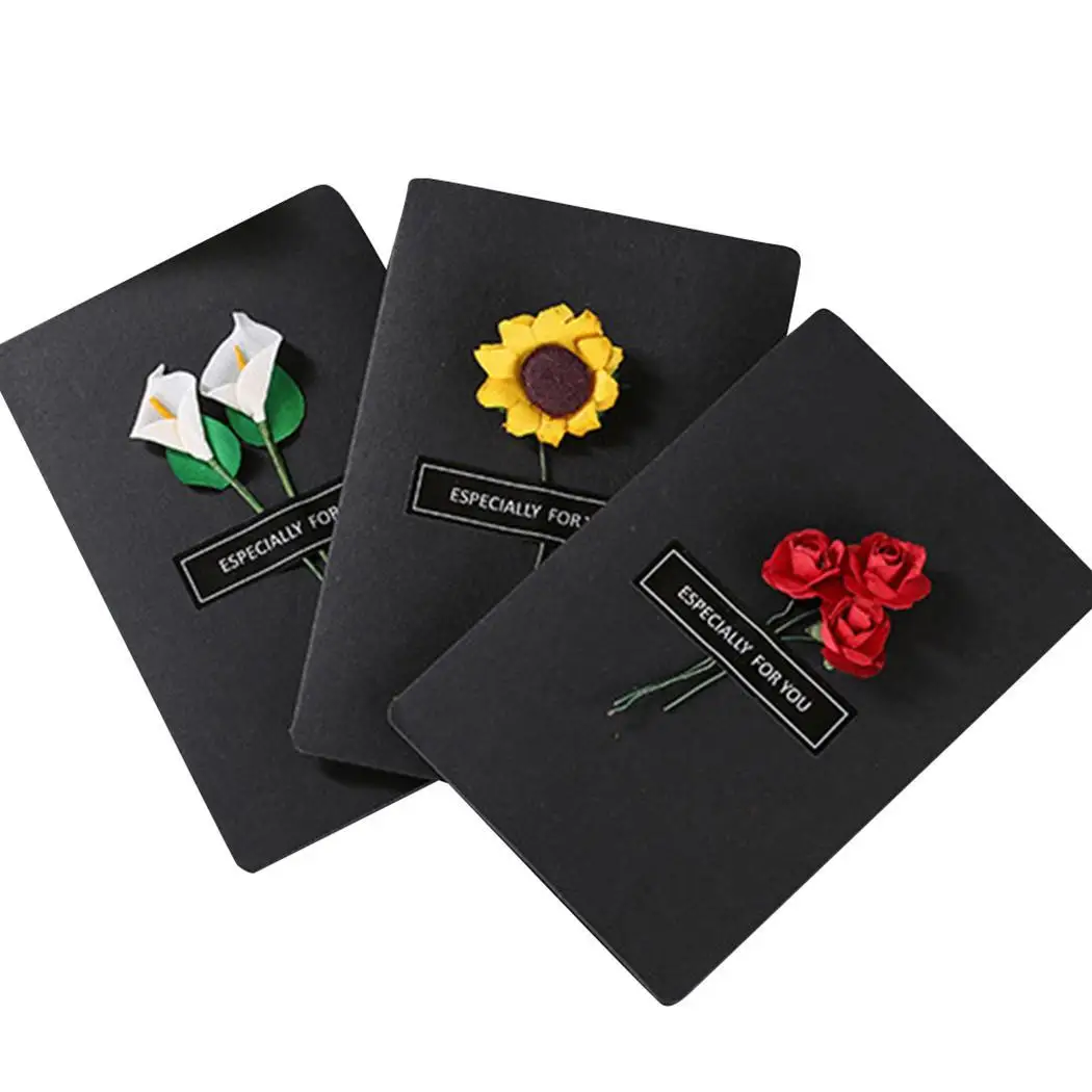 

Creative Dried Flower Greeting Card Blank Geometric Flower, Feather Note Cards Casual Gift Cards
