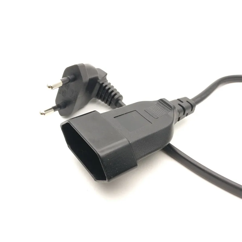 Евросоюз 2 зубец одобрено немецкой электротехнической асоциацией угол изгиба мужского и женского пола Мощность удлинитель кабель для ПК компьютер PDU UPS 0,3 м/0,6 м