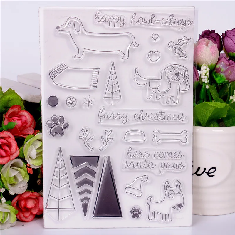 

dog Stamp for Scrapbooking Transparent Silicone Rubber DIY Photo Album Decor