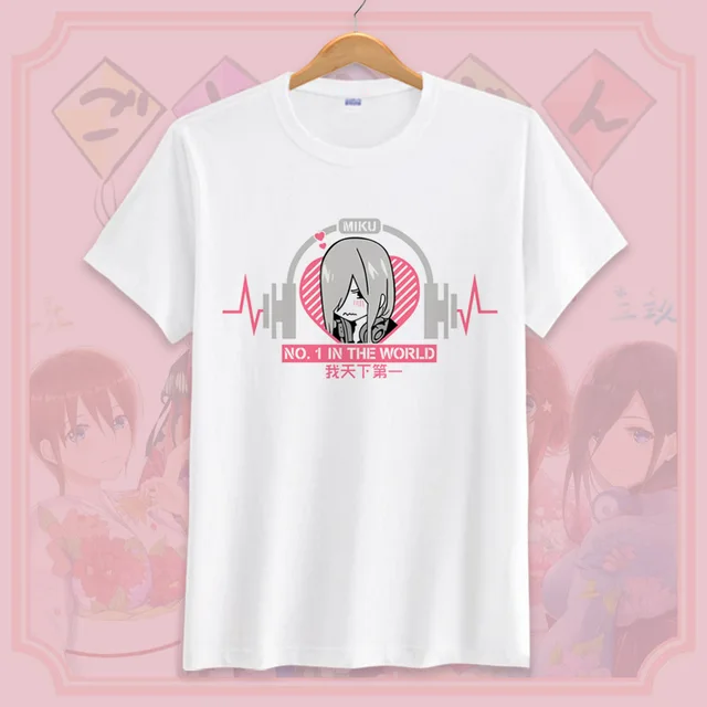 The Quintessential Quintuplets Women Kawaii T shirt Summer Short Sleeve Tee Shirt Plus Size Streetwear Cute Couple Clothes Tops