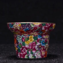 Креативные кружки из фарфора чайные листья ситечко ручная роспись эмаль чай слив Китайский кунг-фу чайный сервиз Аксессуары кофе молочный фильтр