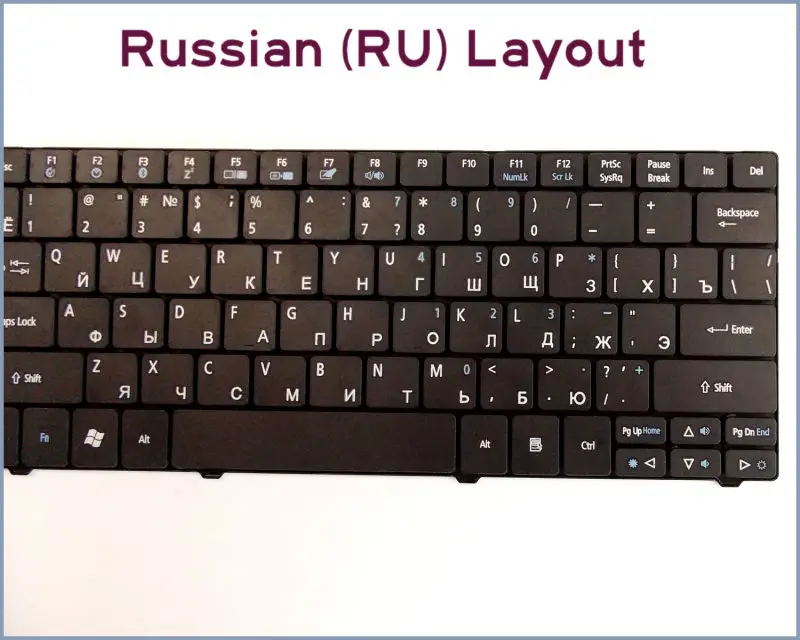 ACER Aspire 1410 1420 1810 1820 1825 1830 Keyboard US Ru Russian #07RW 