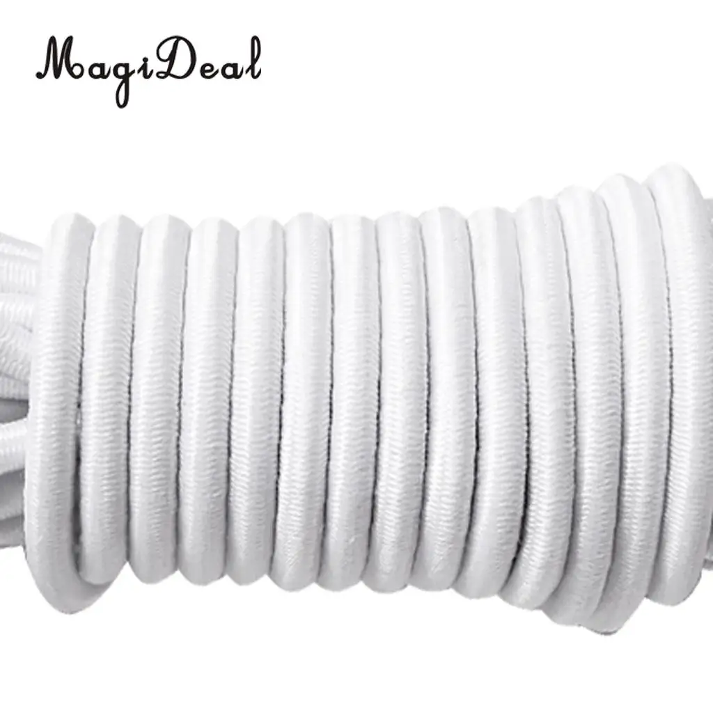 MagiDeal 4mm x 5m Strong Elastic Round Bungee Rope Shock Cord Tie Down Marine Boat Trailer Kayak Surfboard Roof Rack