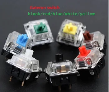 

Mechanical keyboard 12pcs/dozen cherry clone gateron mx switch transparent case mx brown blue red white green switch lighting