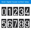 Solar Address Number Plate Sign Lamp Solar Powered House Number Doorplate Lamps 6 LED Lights Hotel Door Digital Solar Light 3