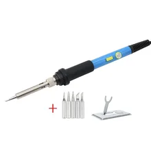 

New Adjustable Temperature Electric Soldering Iron 220V 110V 60W Welding Solder Rework Station Heat Pencil 5pcs Tips Repair Tool