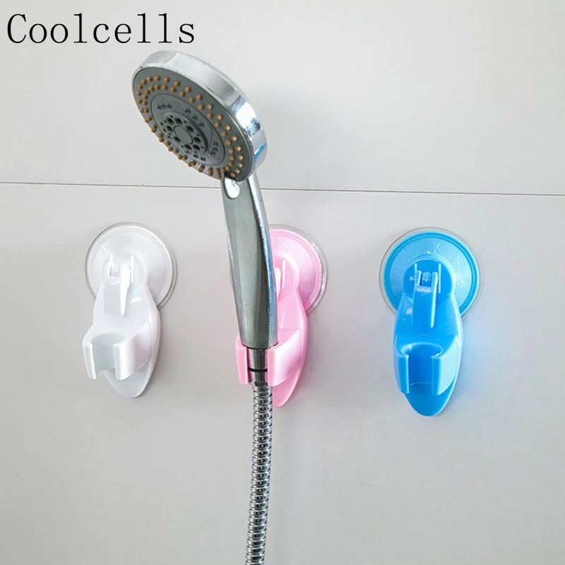 Adjustable Power Lock Shower Head Holder Wall Mount Shower Head Suction CupHooks