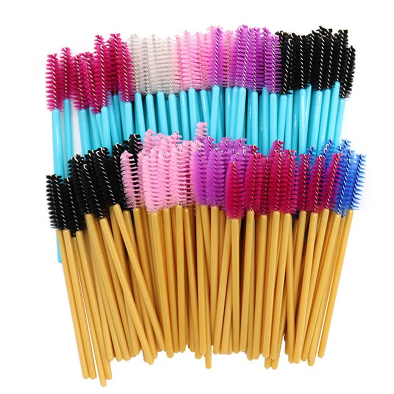 200 Pcs Disposable Eyelash Brush Mascara Wands Applicator Wand Brushes