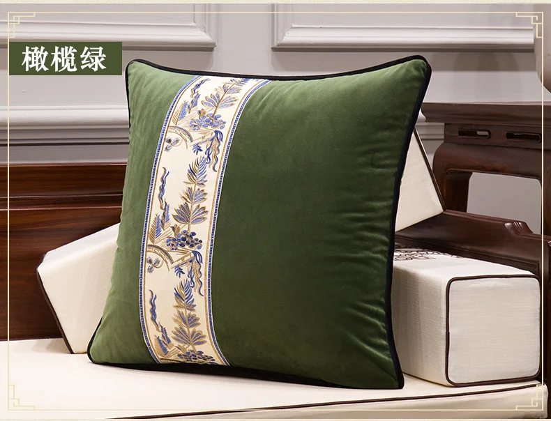 Бархатная наволочка Роскошная Европейская Голубая Подушка Наволочка домашняя декоративная подушка для дивана