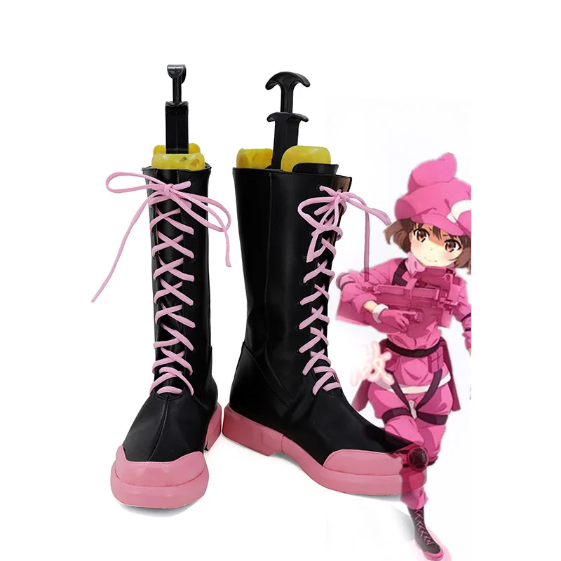 Sword Art Online Alternative: Gun Gale Online DLC Llenn Cosplay Shoes Boots Halloween Party Accessories
