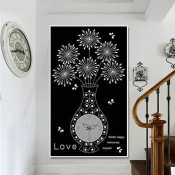 

Diy 5d Sale Diamond Embroidery, Diamond Mosaic, Whole Special Shaped, Flower Vase Wall Clock, Diamond Painting, Cross Stitch,3d