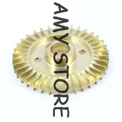 

12mm Inner Hole Water Pump Spare Part Solt Hole Double Side Brass Impeller Wheel 60mm Diameter