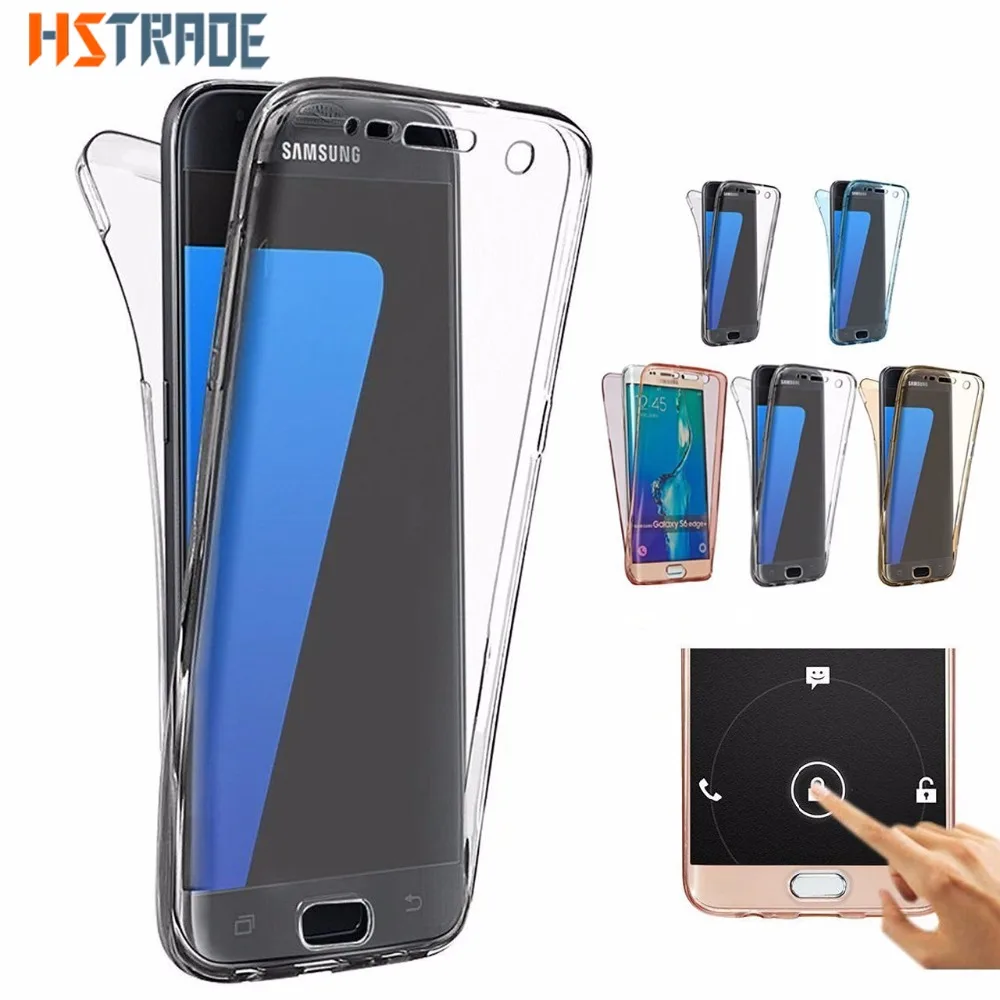 

HSTRADE Clear Full Cover 360 Degree For Samsung Galaxy S6 Edge S7 Edge J1 J3 J5 J7 A3 A5 A7 2016 Core Grand Prime S3 S4 S8 Case