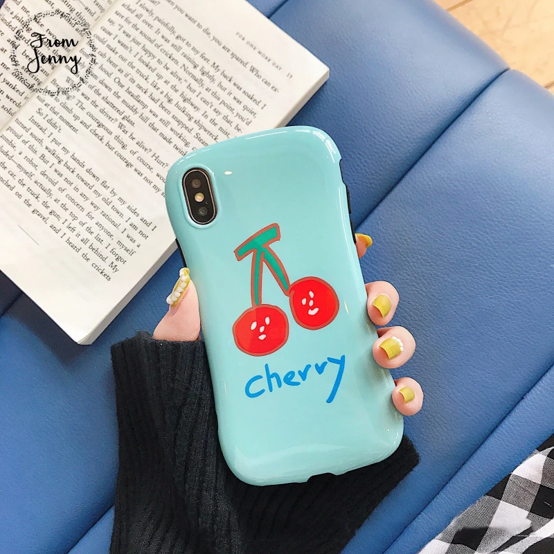 От Jenny Summer cherry милый чехол для телефона iPhone x xr xs max 6 6s 7 8 Plus маленькая Талия