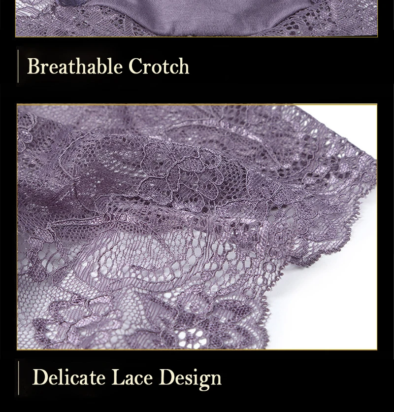 2017 New Arrival Women's Sexy Lace Panties Seamless Cotton Breathable Panty Hollow Transparent Briefs Plus Size Girl Underwear 21