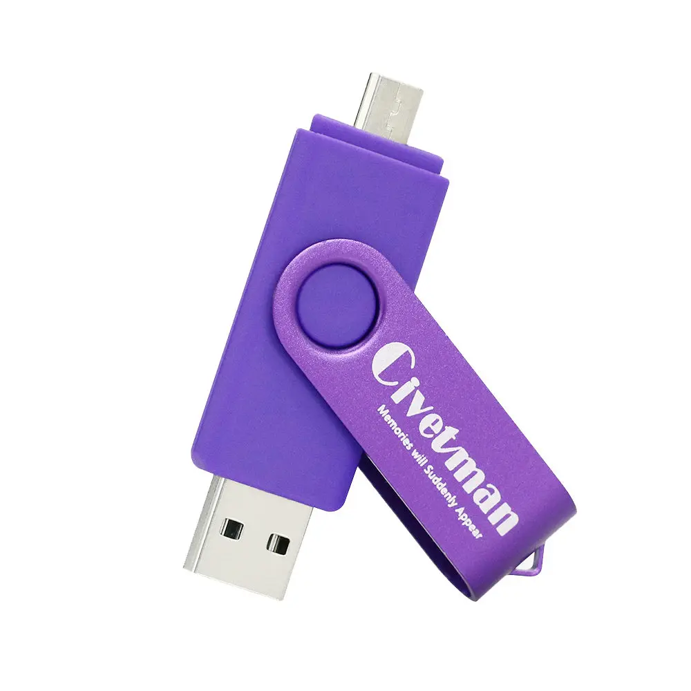 Новинка, OTG USB флеш-накопитель для смартфонов/планшетов/ПК, 8 ГБ, 16 ГБ, 32 ГБ, 64 ГБ, 128 ГБ, флеш-накопитель, Высокоскоростной USB 3,0, флеш-накопитель, карта памяти - Цвет: purple