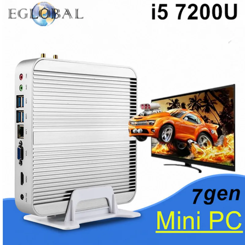 [7Gen Core i5 7200U] Новый безвентиляторный мини ПК Nuc Windows 10 7200U макс. 3 1 ГГц Intel HD Graphics 620