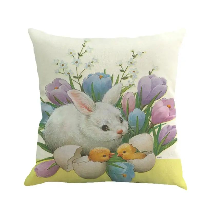 Пасхальный диван-кровать, украшение для дома, праздничный чехол для подушки, чехол для подушки с пасхальным Кроликом, пасхальным яйцом, наволочка для подушки - Цвет: I