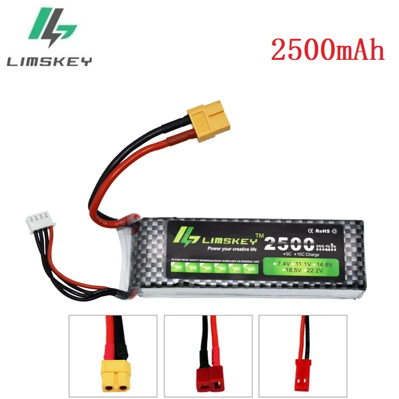 

Limskey Power 11.1v Lipo Battery 11.1V 2500mAh 35C for RC Airplane T-REX 450 X16 x21 x22 Helicopter Part 2200mah 3s battery