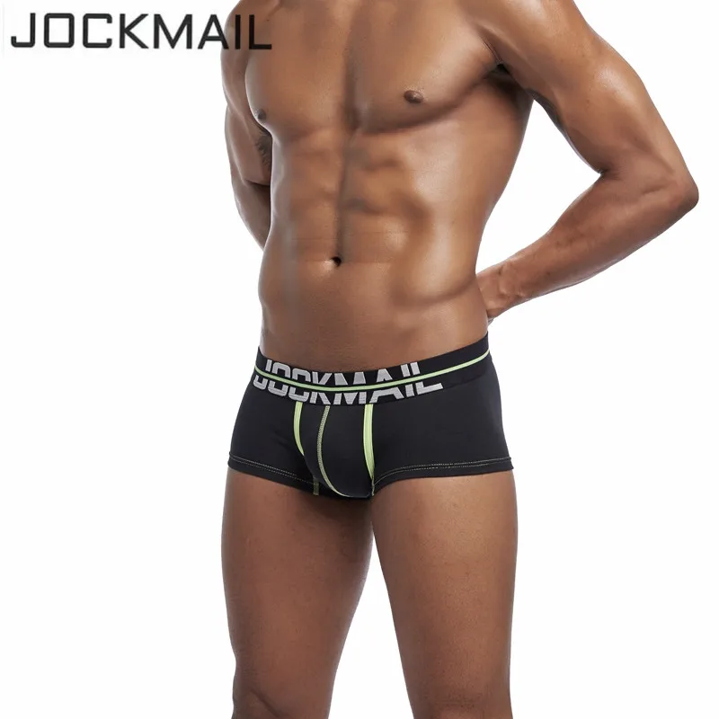 JOCKMAIL, модное мужское нижнее белье, боксеры, шорты, трусы, хлопок, сексуальное мужское нижнее белье, боксеры, u-выпуклые мужские трусы, мужские трусы для геев