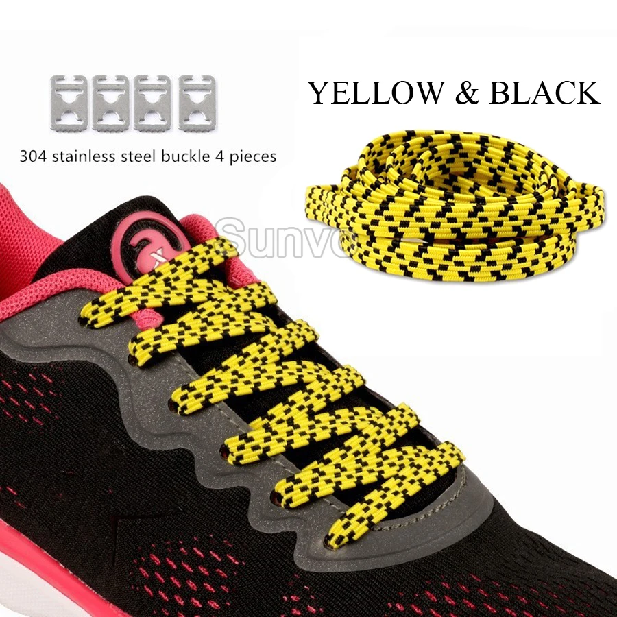 Sunvo 1 пара 100 см без галстука ленивые шнурки эластичные резиновые туфли кружевные кроссовки детские безопасные эластичные шнурки 16 цветов