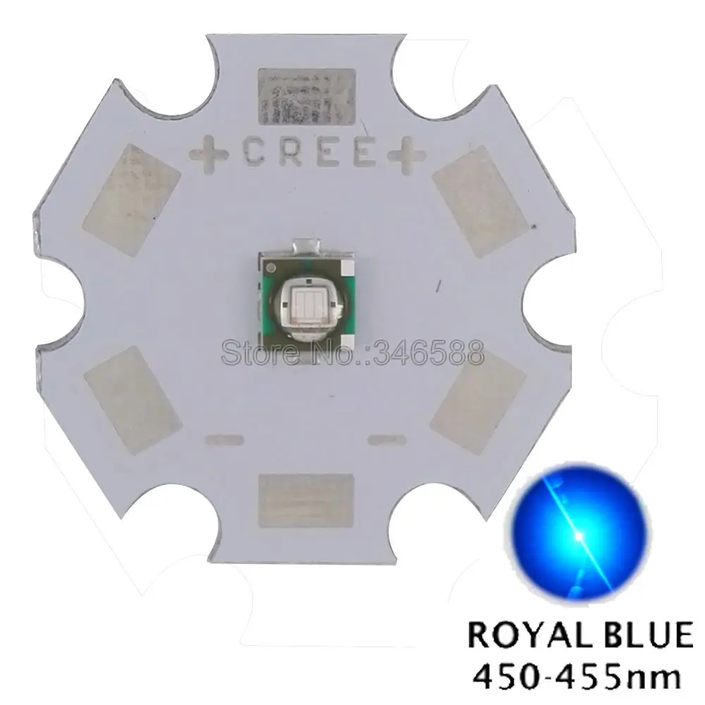 10 шт./лот! Светодиодный диодный излучатель Cree XLamp синий светодиод высокой