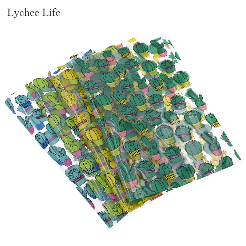 

Lychee Life Cactus Printed DIY Children Garment Crafts Sewing For PVC Fabric Handmade Clothes Decor Accessories