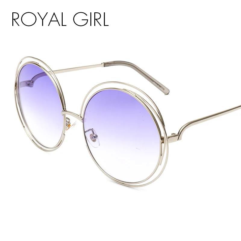 Royal Girl Качество Pretty Women Branded Designer прозрачных круглых очков Солнцезащитные очки