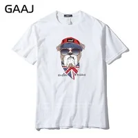 GAAJ T Shirt Men 100% Cotton Print Funny Cartoon 'Animal Dog Deer Tiger Cat Unicorn' TShirts For Mens Top Tees 3XL #GA-73LQ