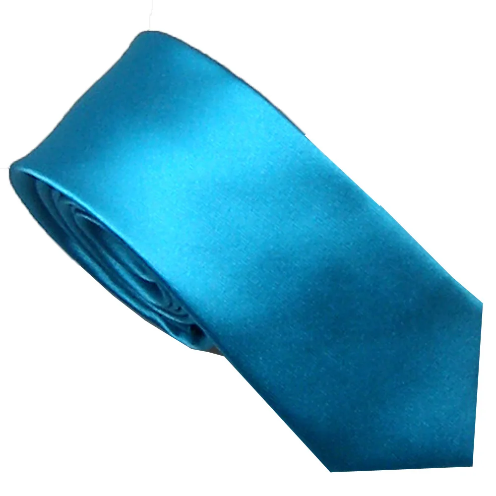 Men's Suit Ties New Design Turquoise Solid Color Jacquard Woven