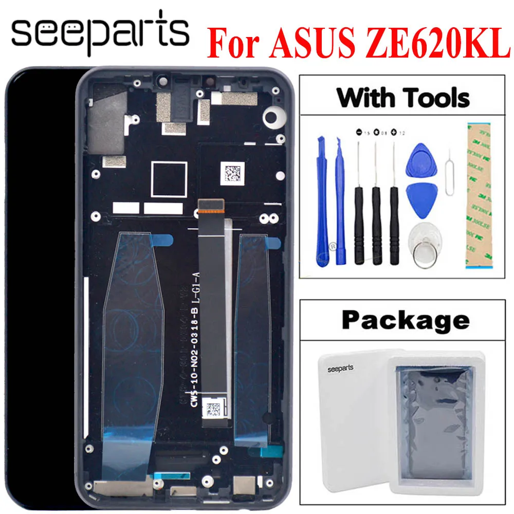For Asus Zenfone 5 ZE620KL LCD Display Touch Screen Digitizer Assembly Replacement Parts For Asus Zenfone 5z ZS620KL LCD Diplay