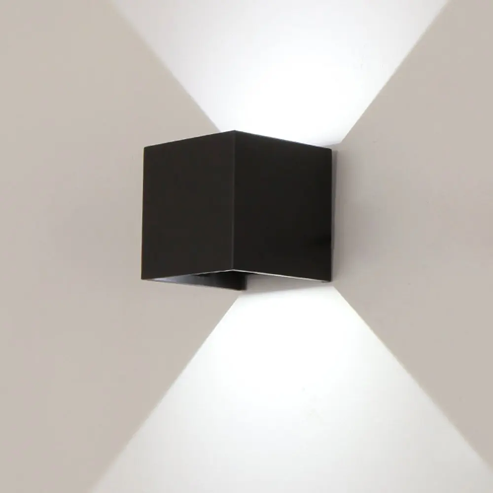 Ajustável ao ar Cubo de Superfície à Prova d' Água Levou Parede Lâmpada Frio - Quente Branco Azul Verde Vermelho Livre Montado Varanda Jardim Luz 12 w 5 vermelho Ajustável Ao Ar Livre Cubo de