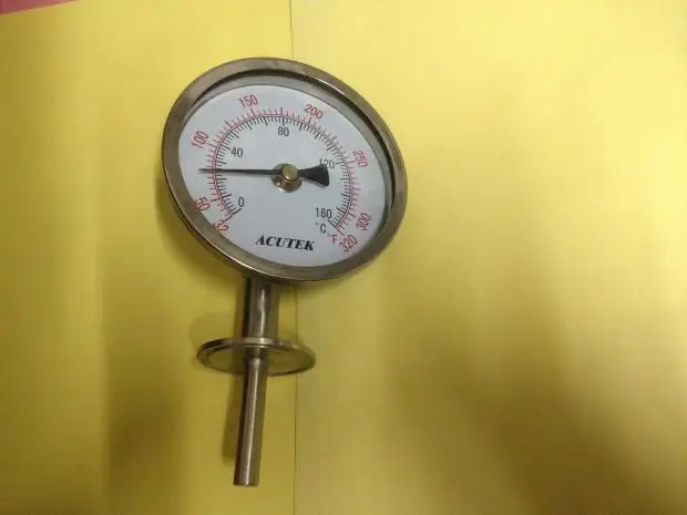 

1.5 inch Tri Clamp Radial Bimetal Thermometer Stainless Steel 100C/200F degree